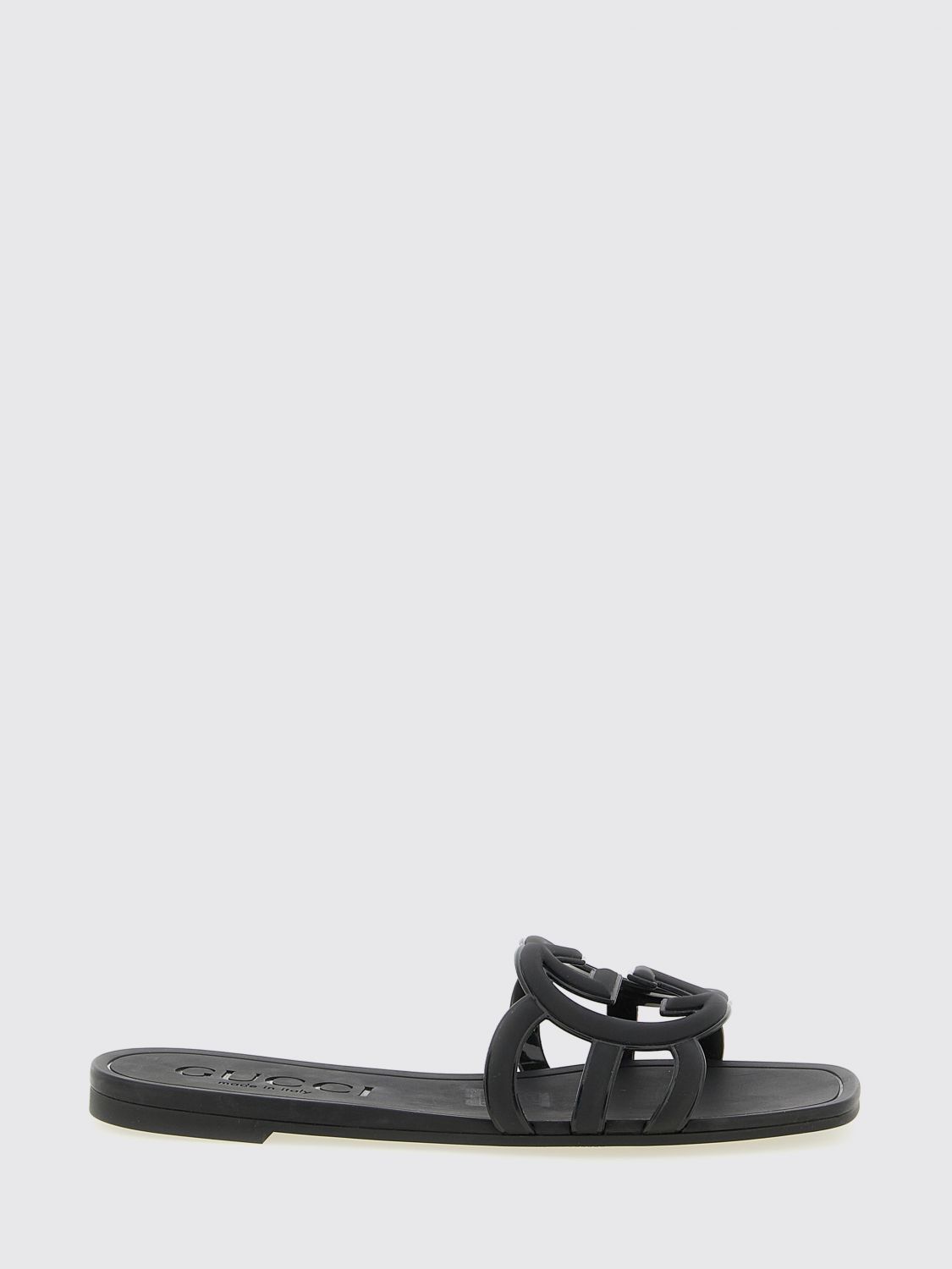 GUCCI Slippers in gomma con monogram GG