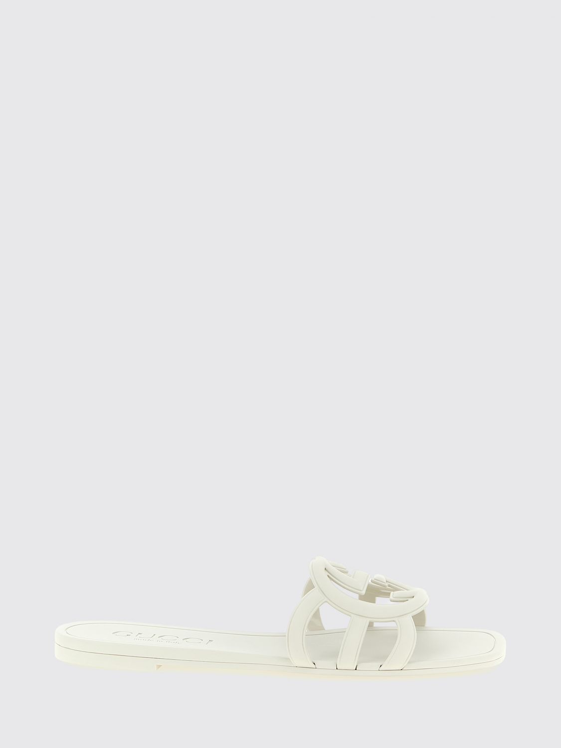 GUCCI Slippers in gomma con monogram GG