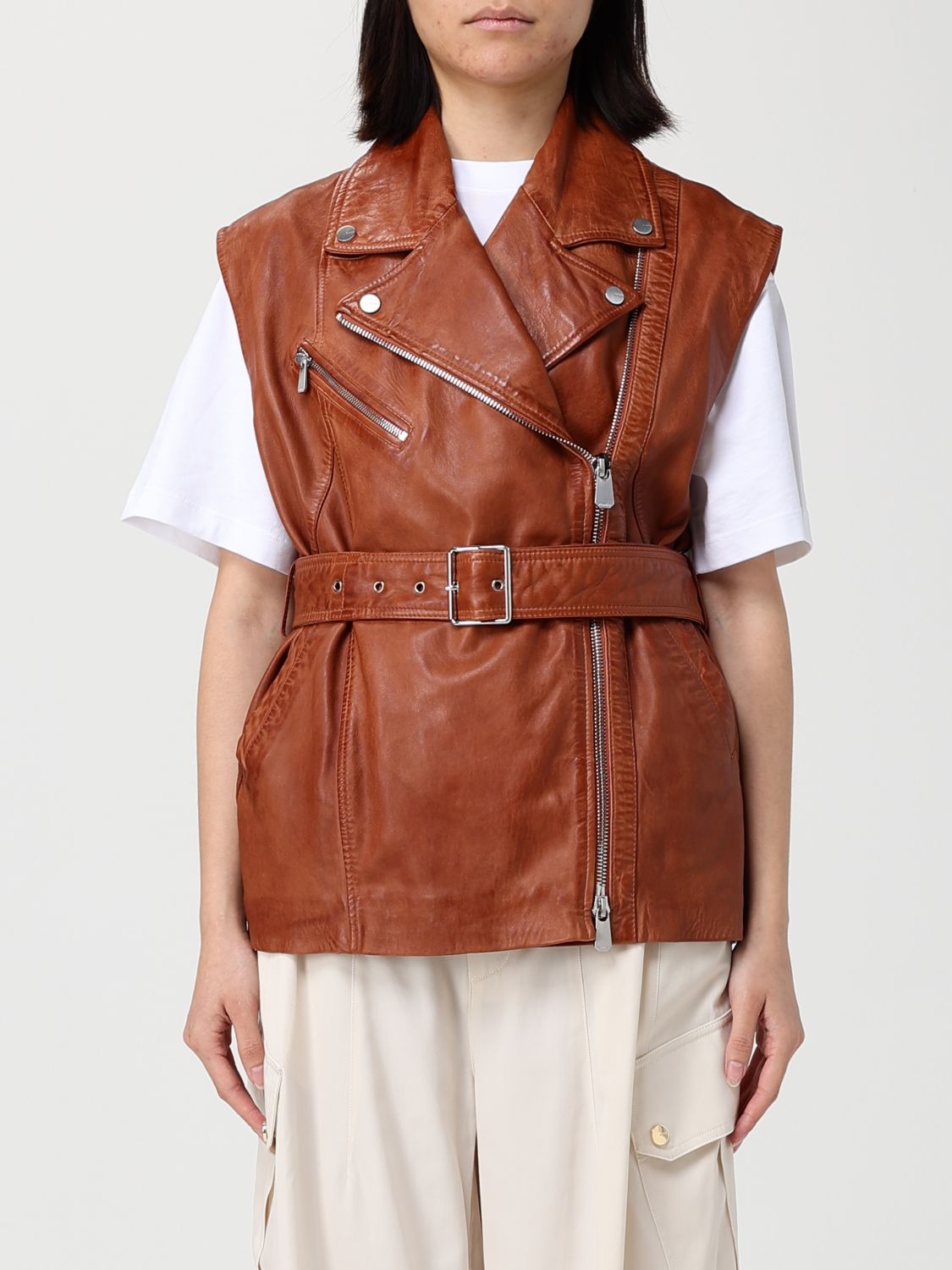 PINKO Leather Biker Jacket
