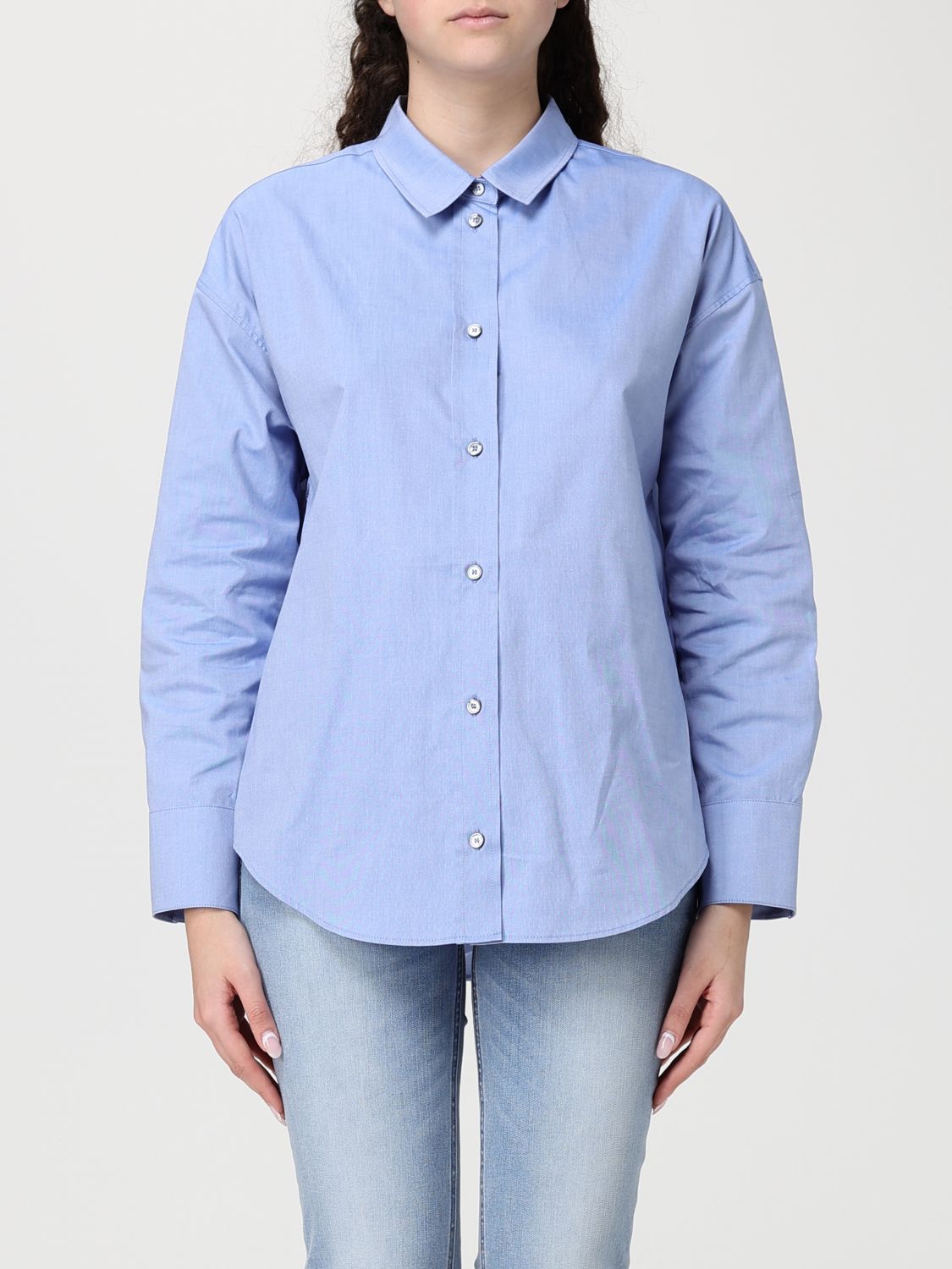 's Max Mara Classic Poplin Shirt In Blue