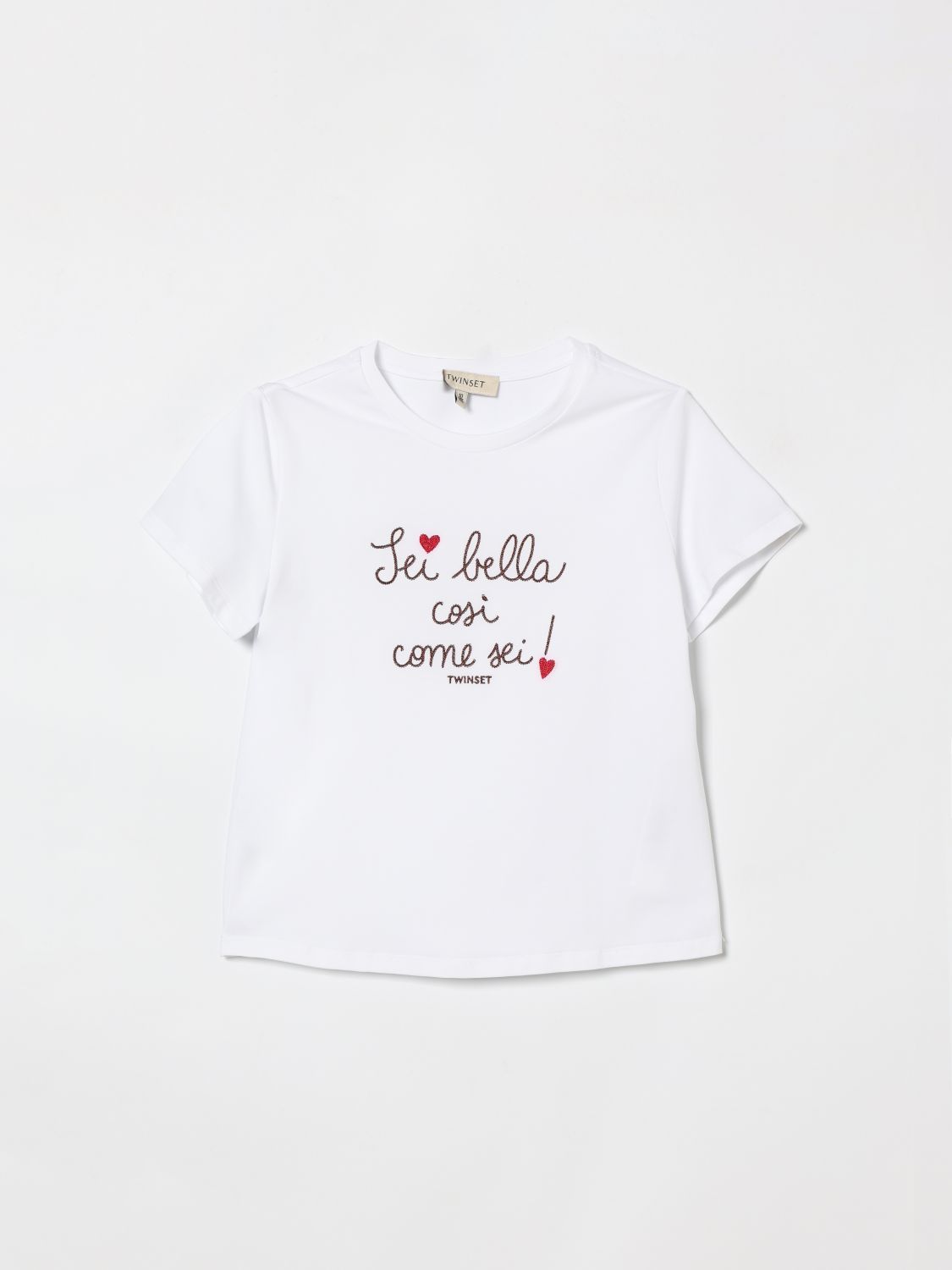 Twinset Baumwoll-T-Shirt mit Slogan
