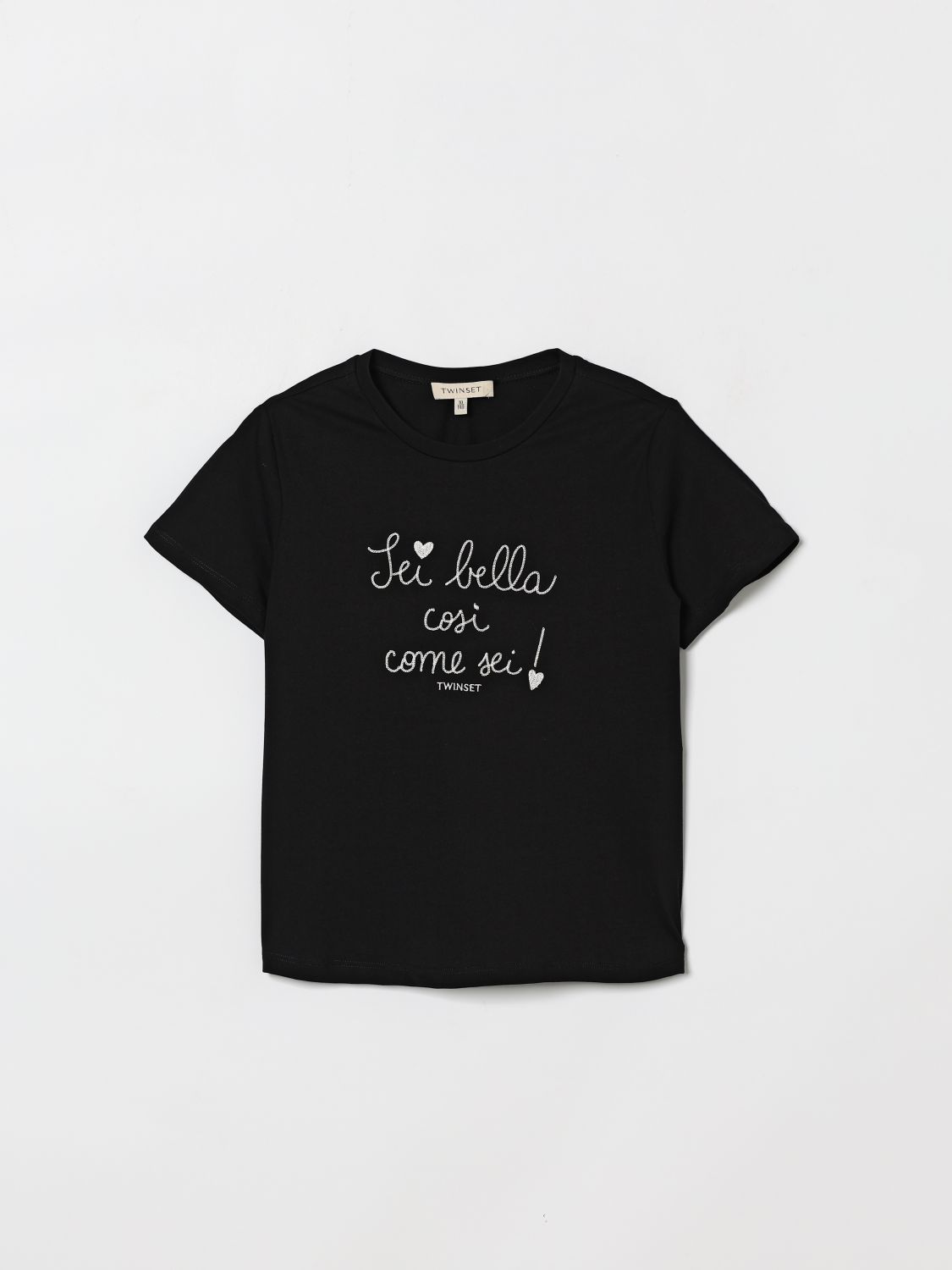 Twinset Baumwoll-T-Shirt mit Slogan