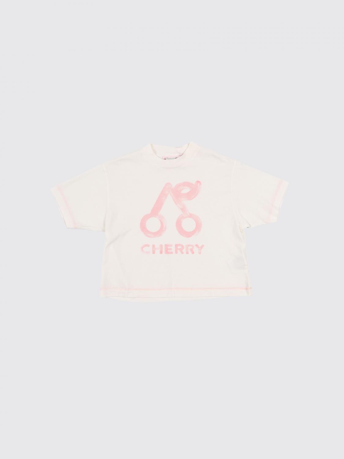 BONPOINT T-Shirt aus Bio-Baumwolle mit Kirschlogo