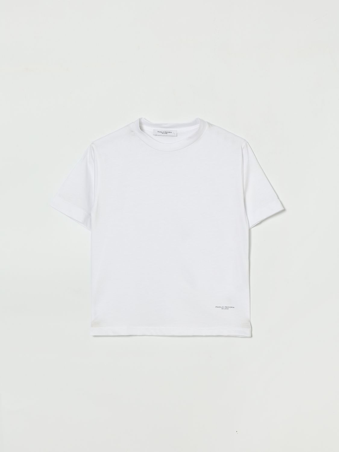 PAOLO PECORA Basic-T-Shirt aus Baumwolle