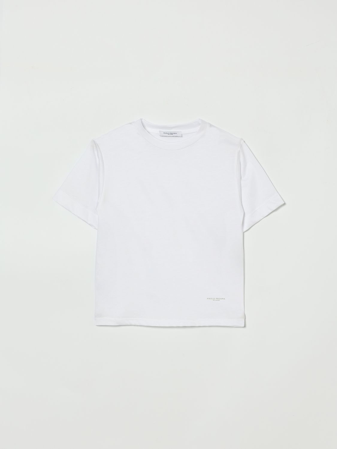 PAOLO PECORA Basic-T-Shirt aus Baumwolle