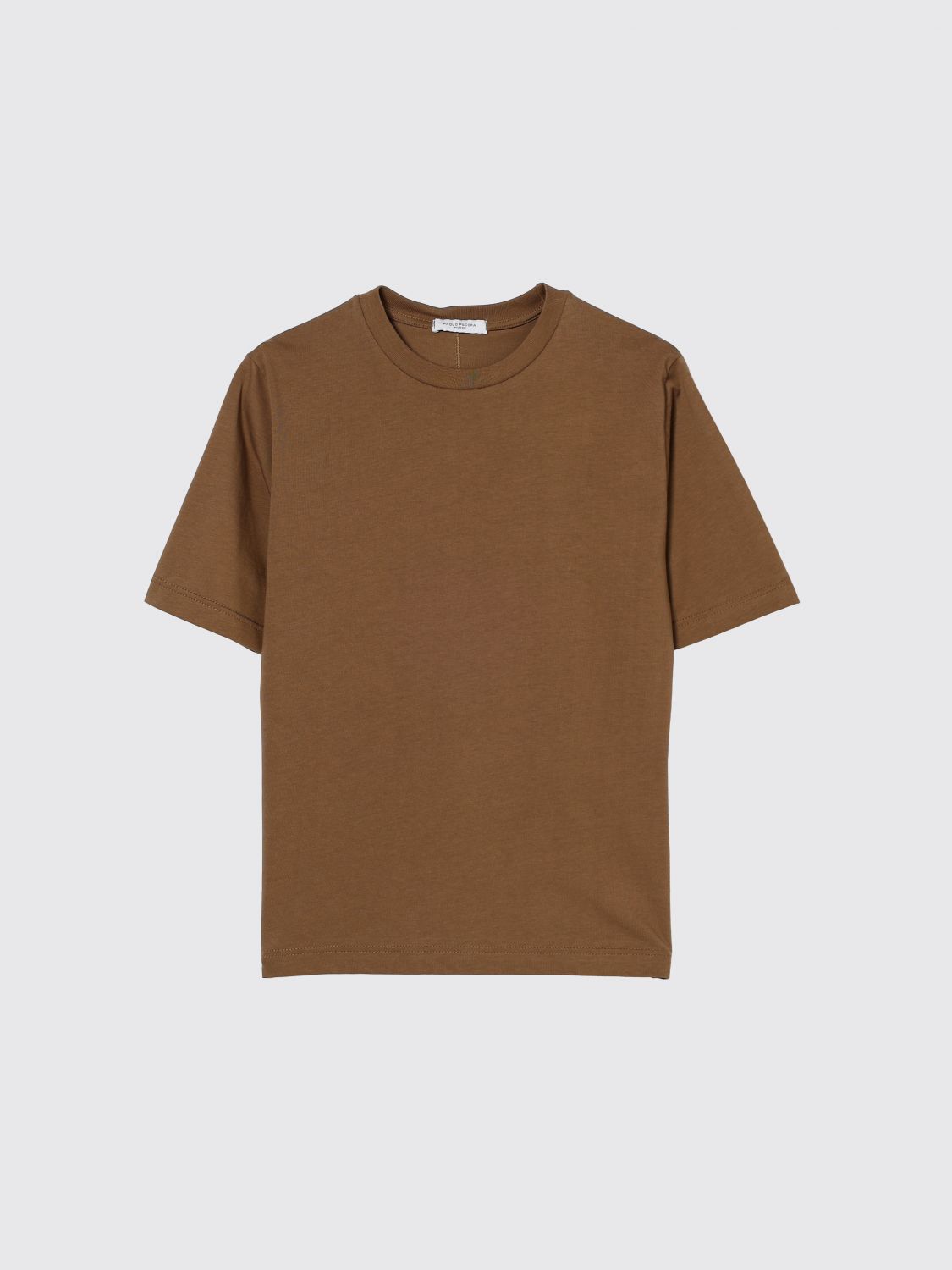 PAOLO PECORA Basic-T-Shirt aus Baumwolle