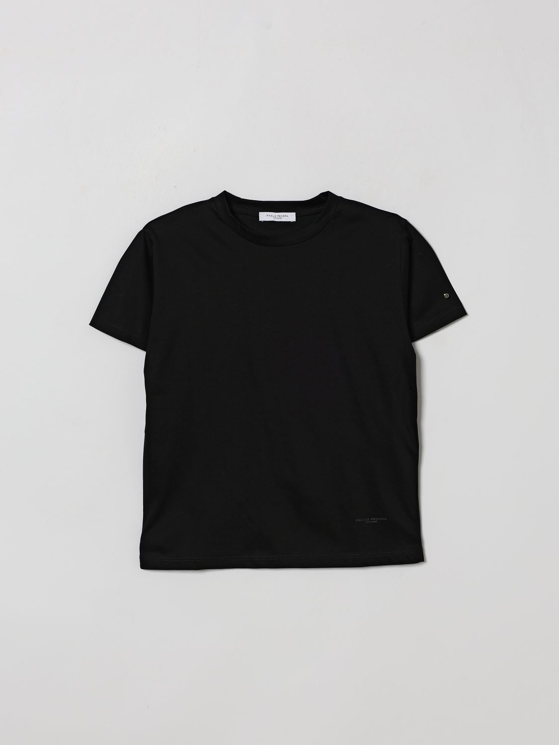 PAOLO PECORA Basic-T-Shirt aus Baumwolle