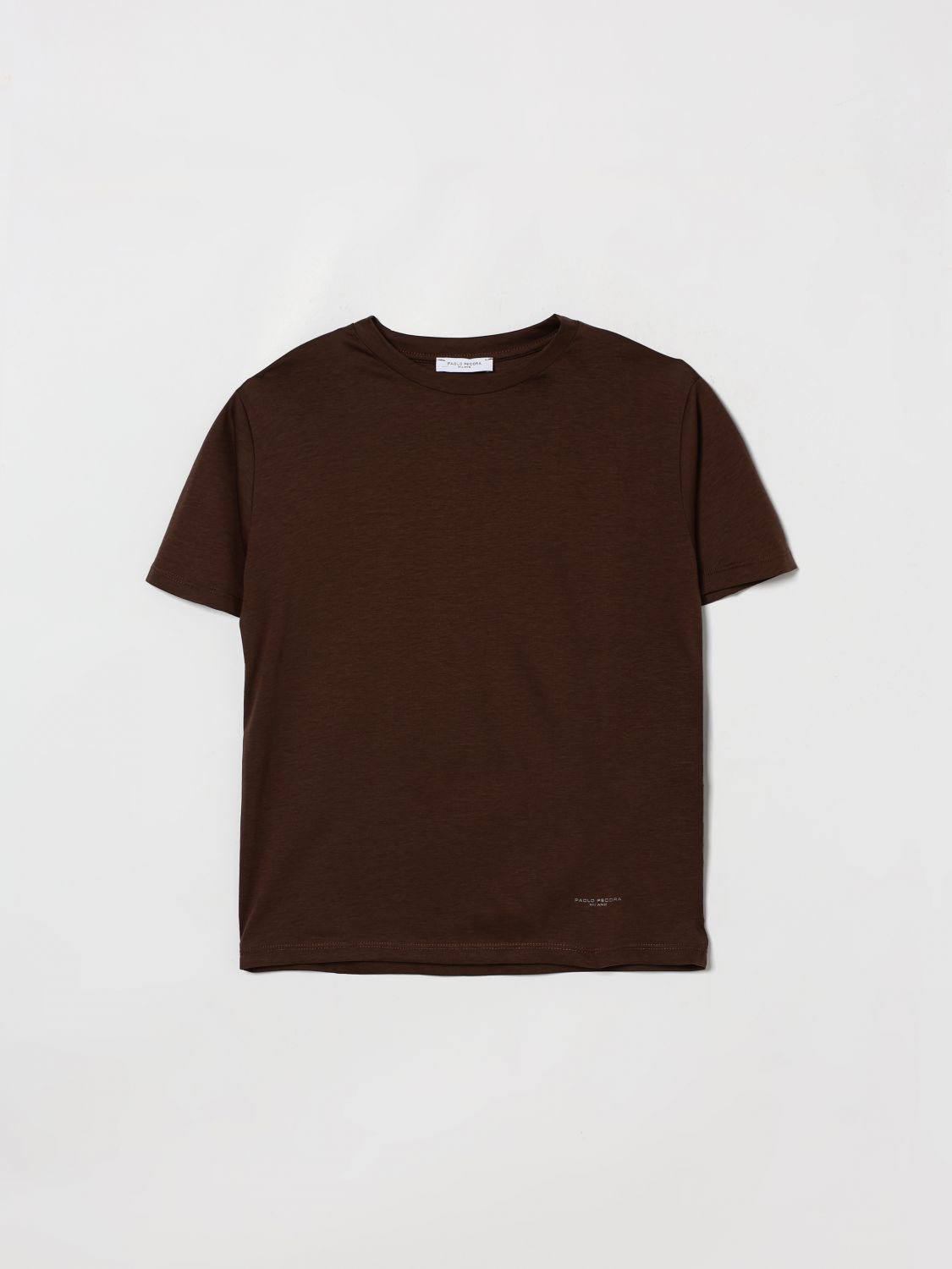 PAOLO PECORA Basic T-Shirt aus Baumwolle