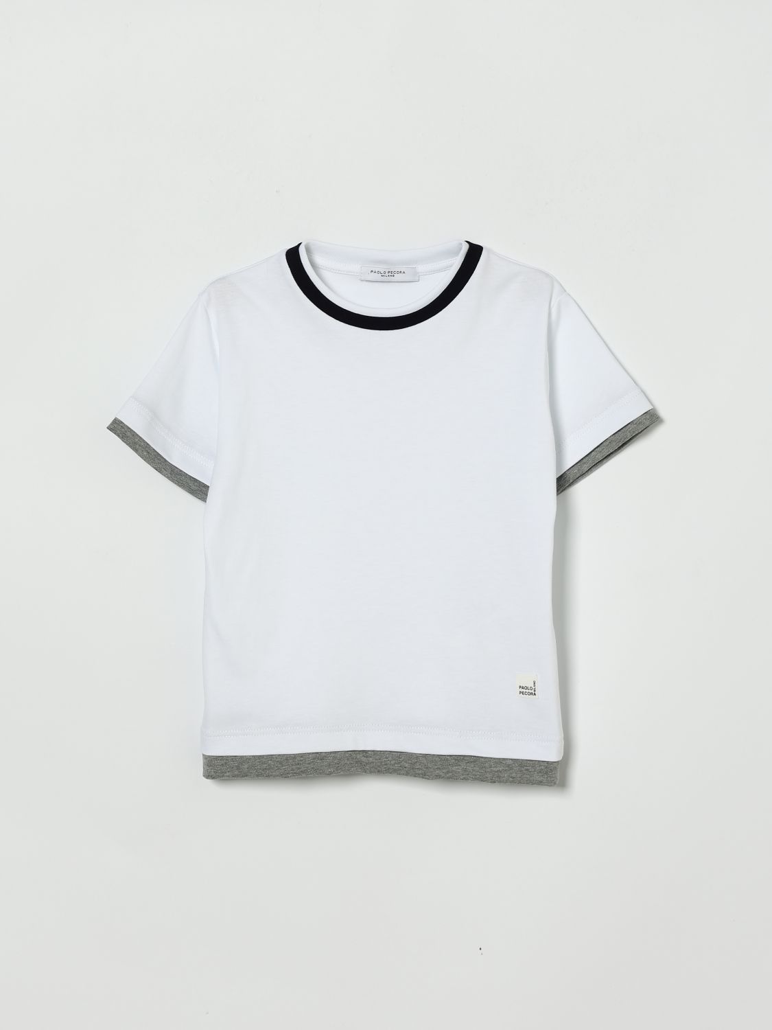 PAOLO PECORA Basic T-Shirt aus Baumwolle