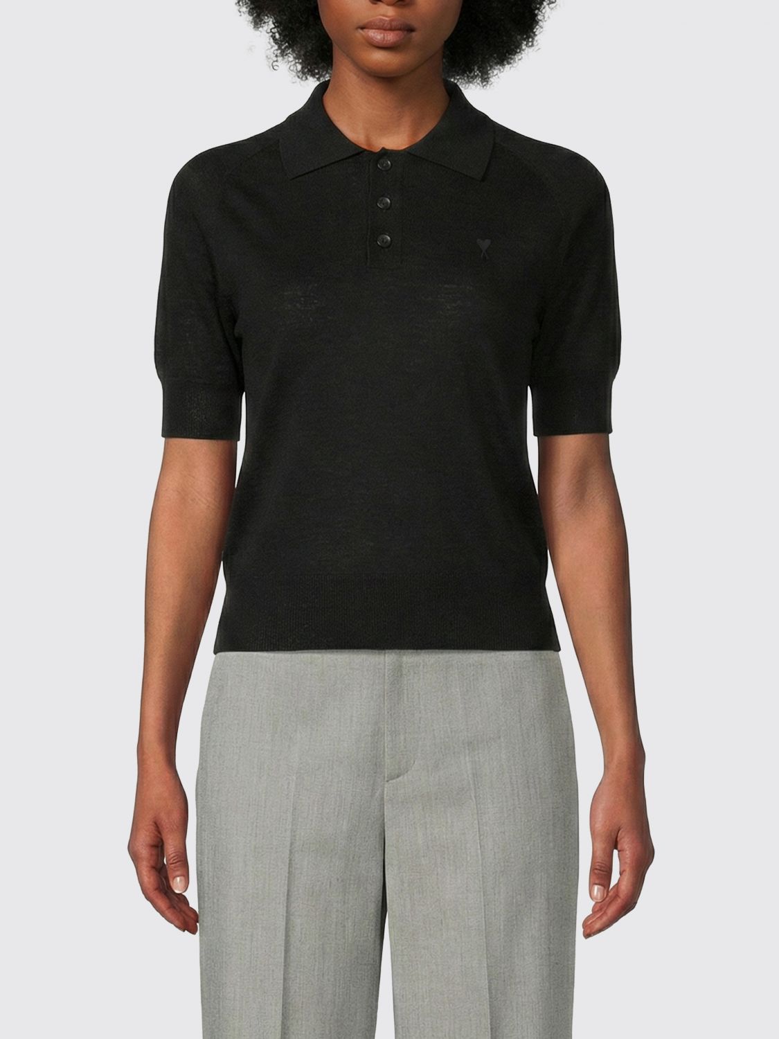 Ami Alexandre Mattiussi Sweater Woman Ami Paris In Black