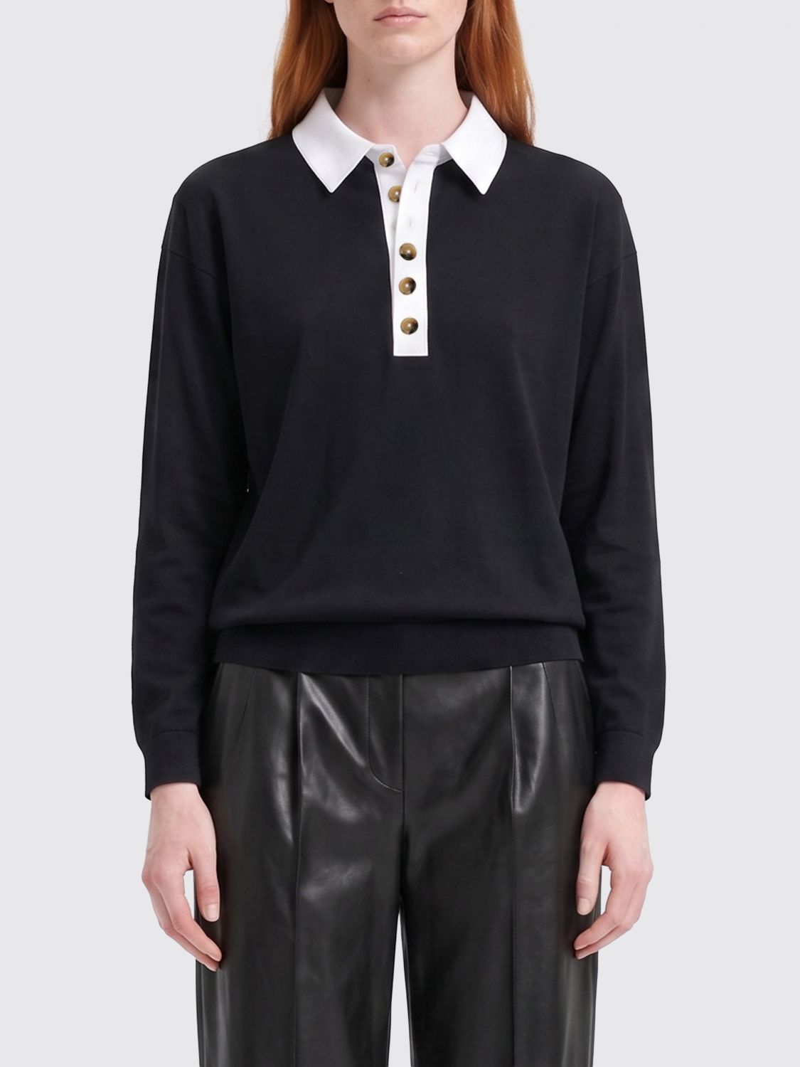 KHAITE Polo Shirt Woman color Black
