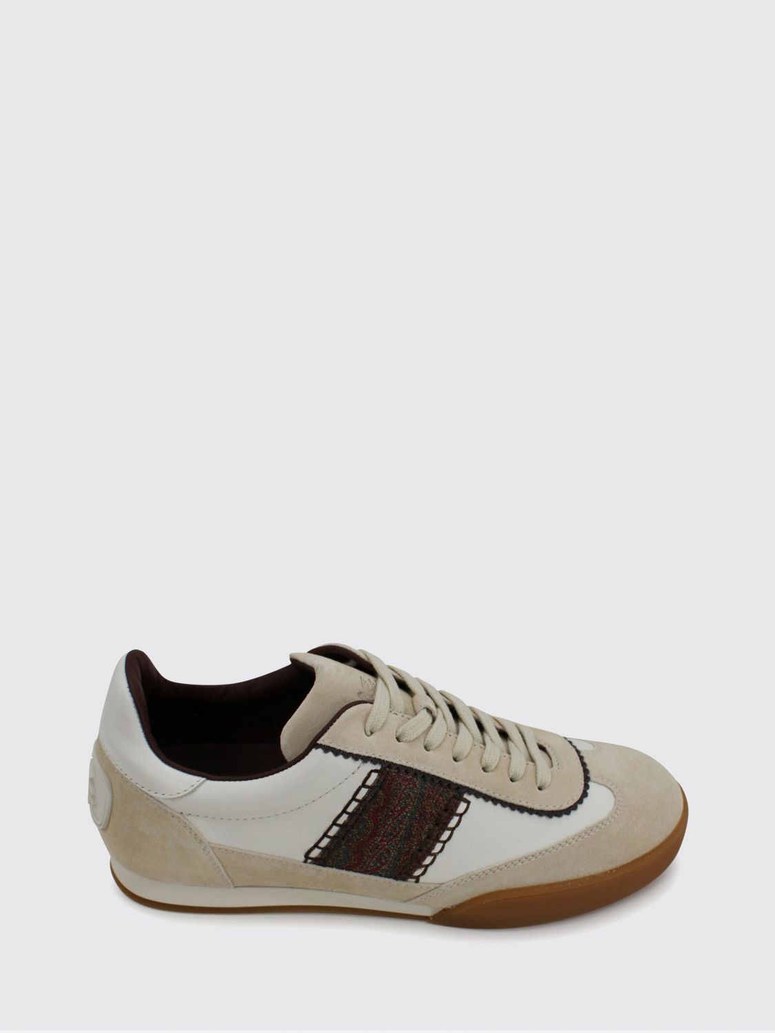 ETRO Paisley sneakers in coated leather and cotton