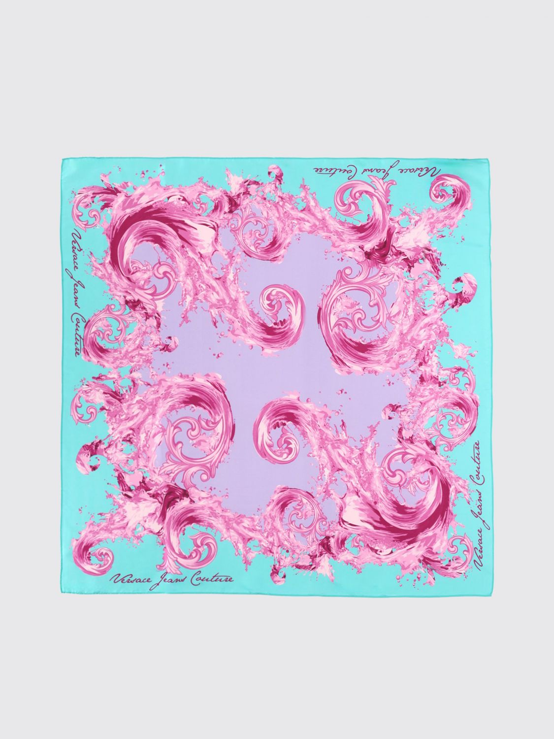 VERSACE JEANS COUTURE Baroque Print Silk Foulard