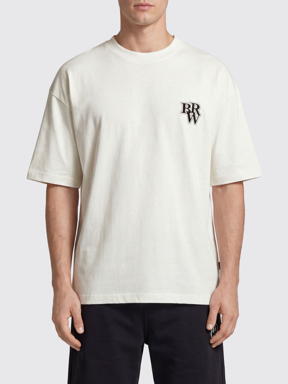 Barrow Printed Crewneck T-shirt In White