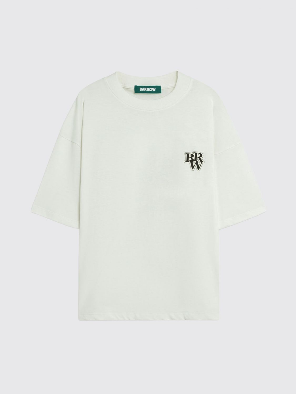 Barrow Printed Crewneck T-shirt In White