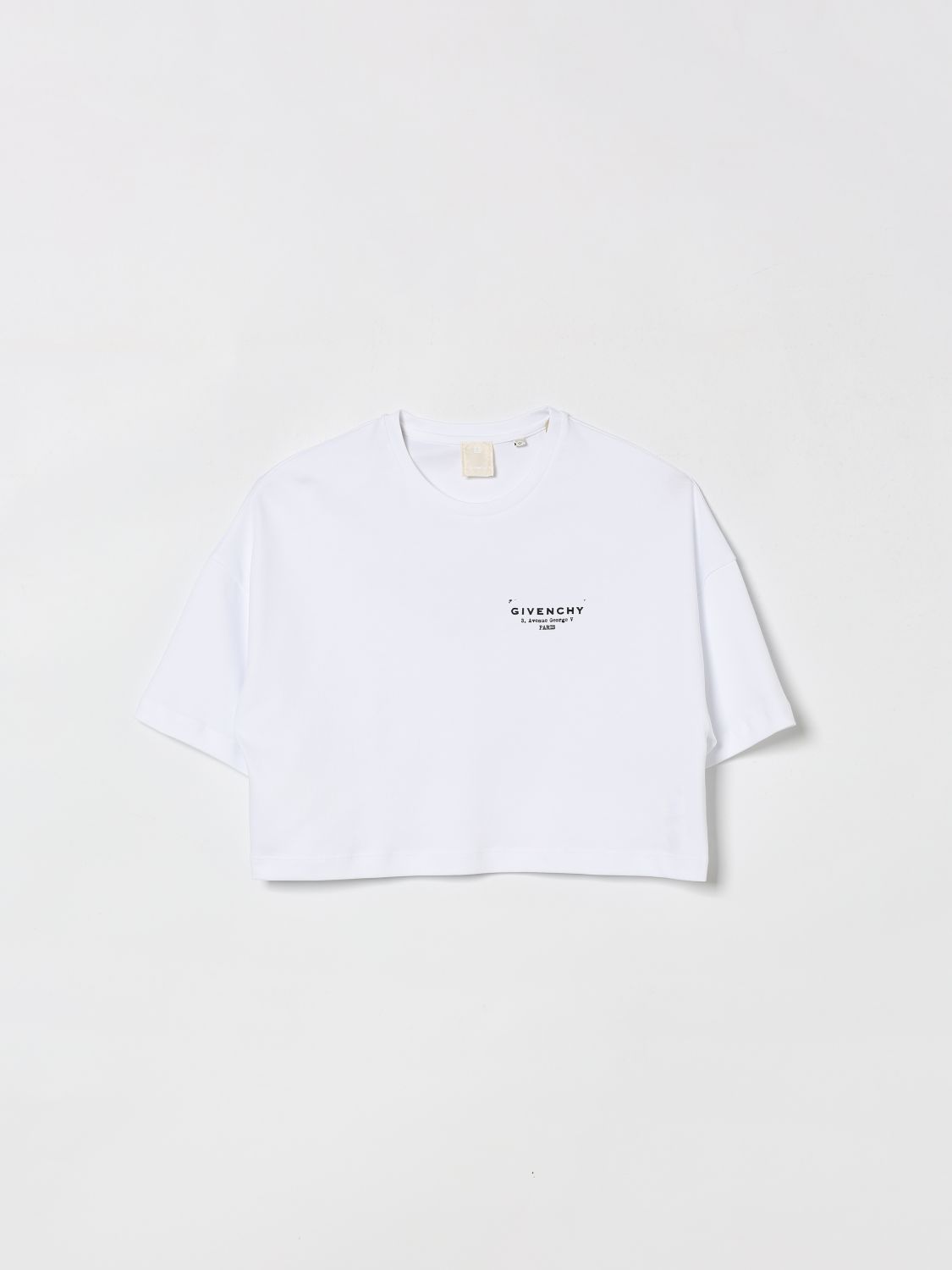 GIVENCHY Crop-T-Shirt aus Baumwolle mit Logo