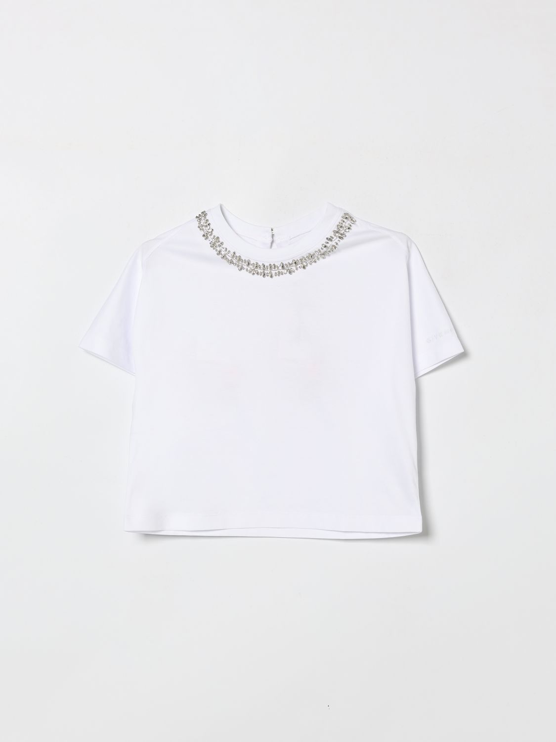 GIVENCHY Cotton T-Shirt with Jewel Detail　GIVENCHY ジュエル ディテール付き コットン T シャツ GIVENCHY