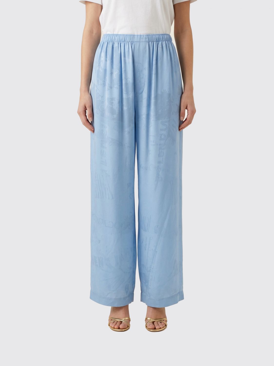 Balenciaga Silk Palazzo Trousers · S