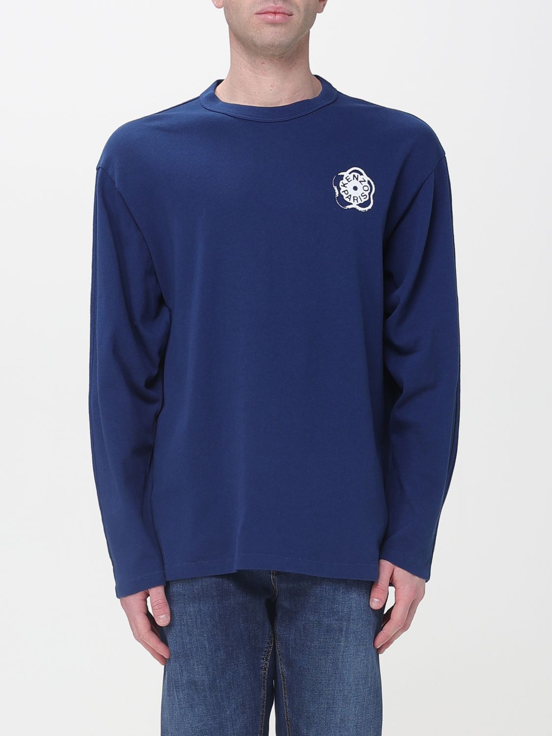 KENZO Cotton Crew Neck T-shirt with Logo　KENZO ロゴ入りコットン クルーネック T シャツ KENZO