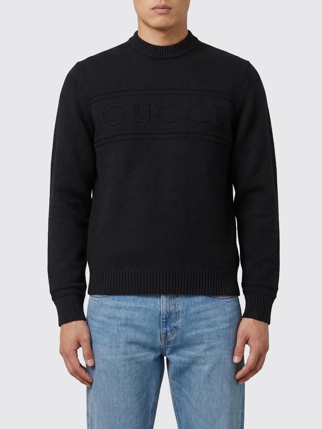 GUCCI Pullover girocollo in cotone e lana