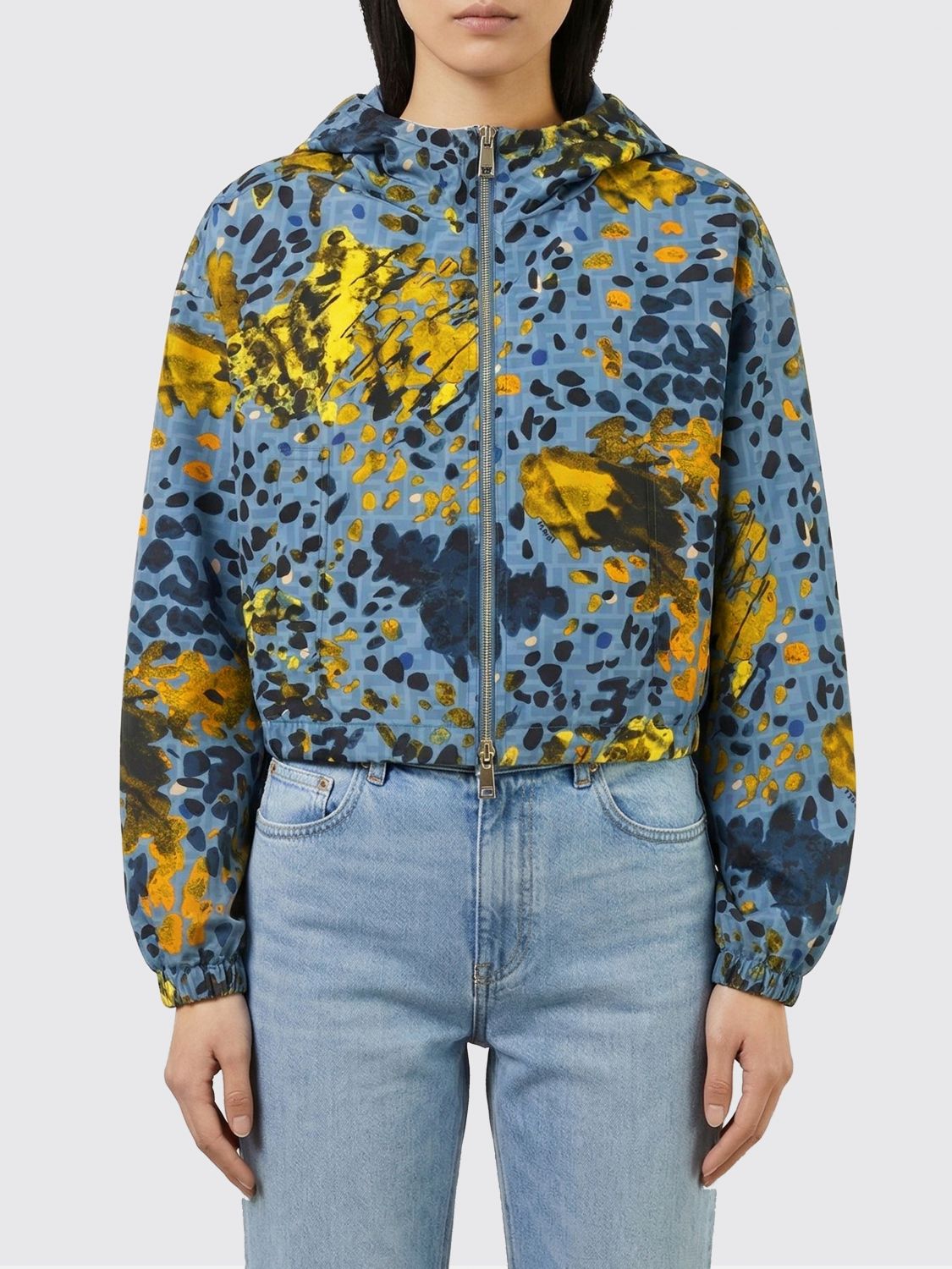 FENDI Giacca con cappuccio in poliestere