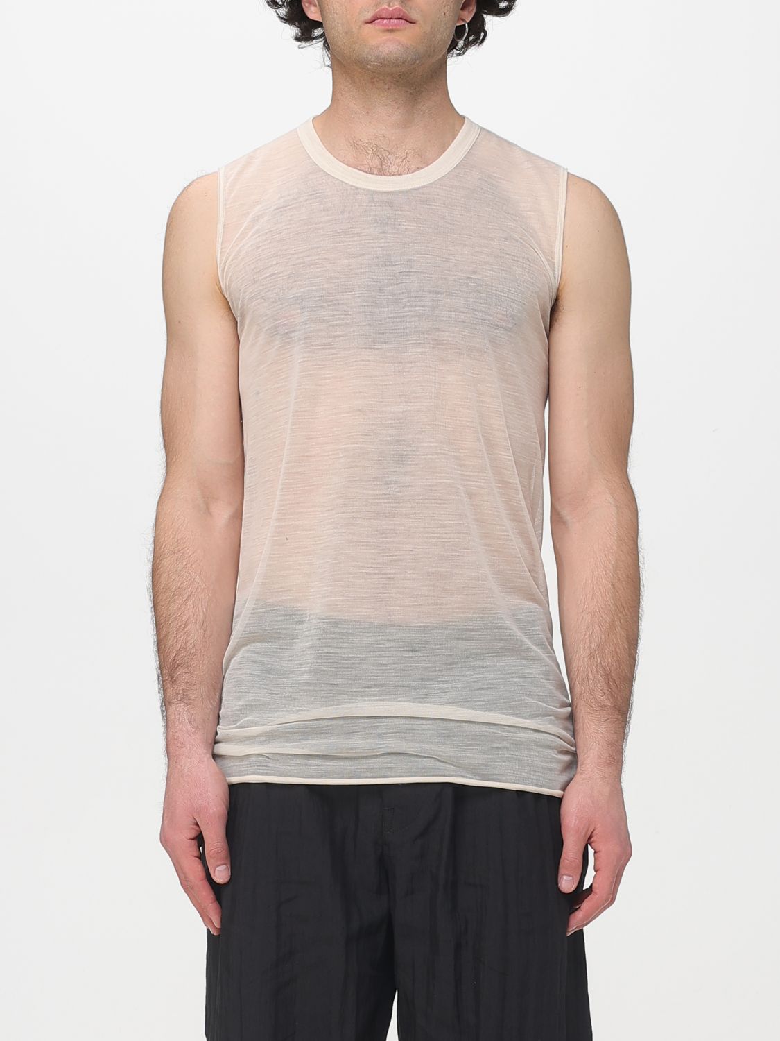 RICK OWENS Transparentes Tanktop aus Wollmischung