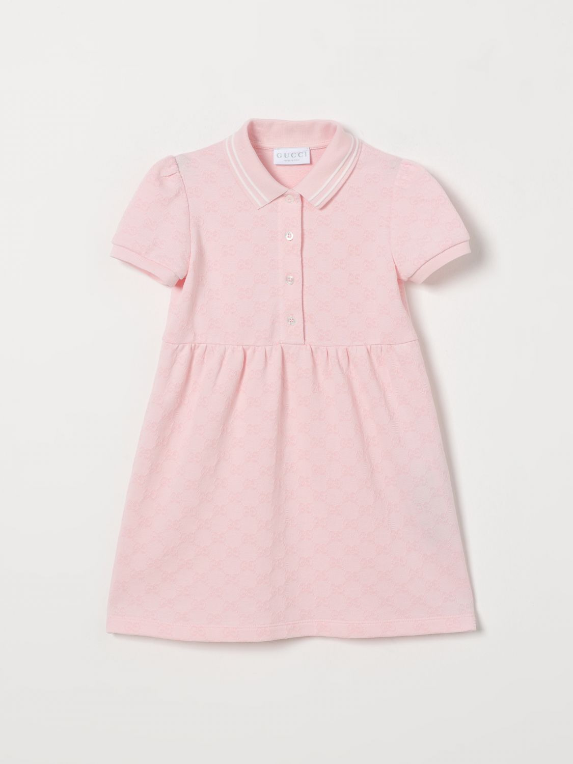 GUCCI Abito chemisier in cotone con motivo GG