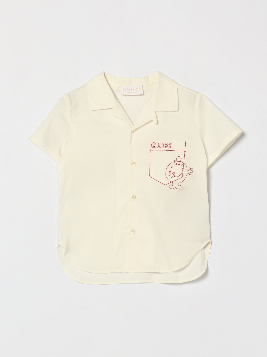 GUCCI Camicia casual in cotone con logo