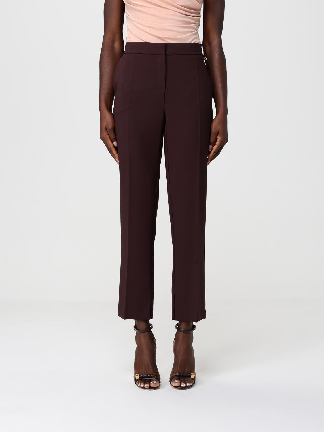 ELISABETTA FRANCHI Cropped-Hose aus Crêpe
