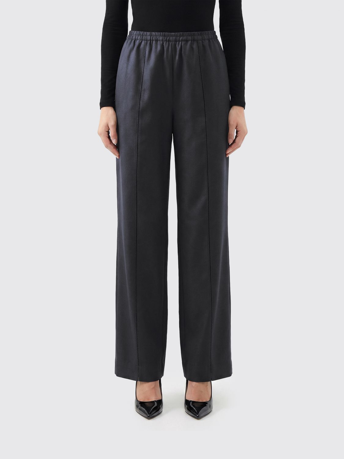 LOULOU DE SAISON Satin-Palazzohose