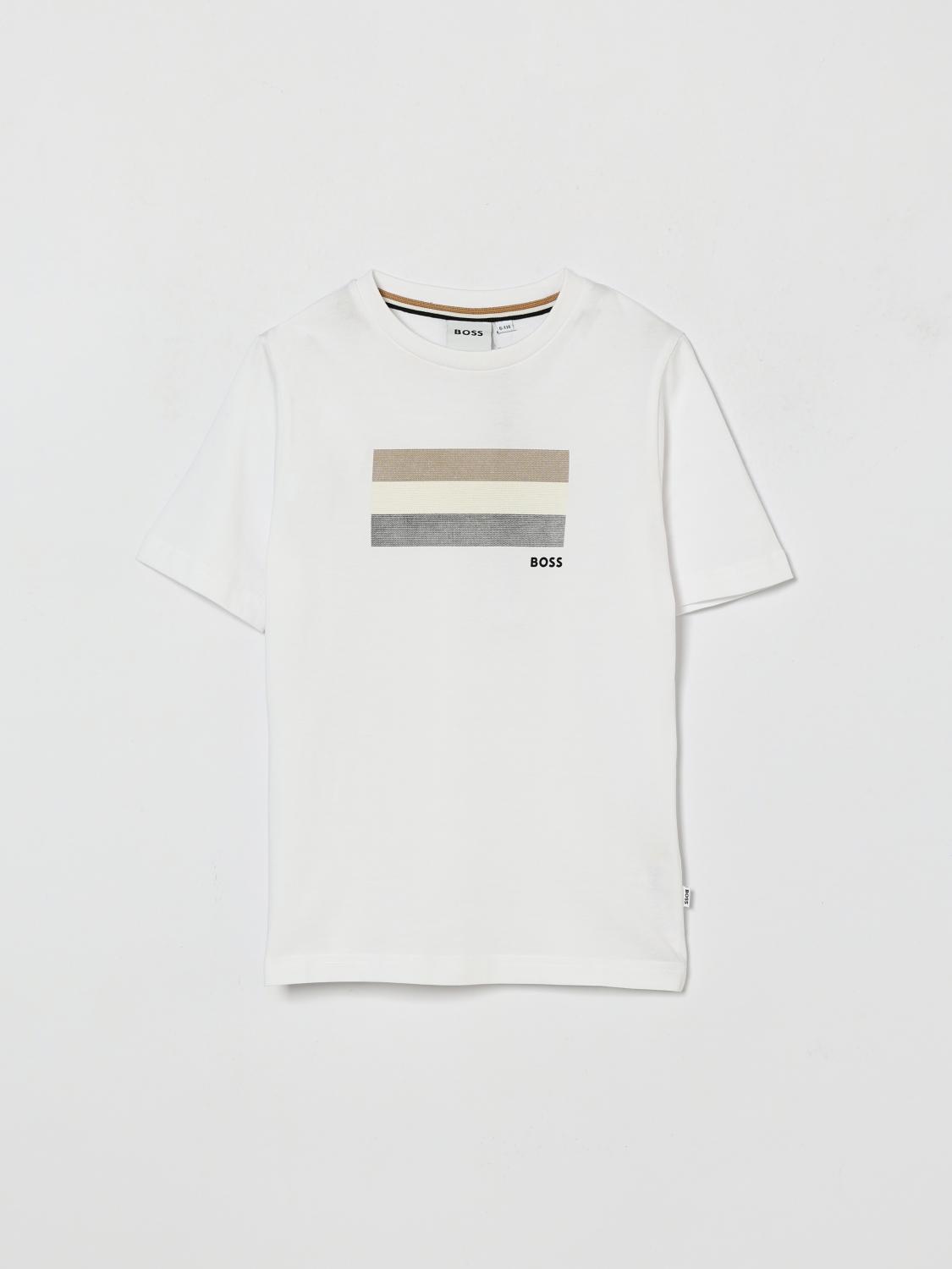 BOSS T-shirt in cotone con bande