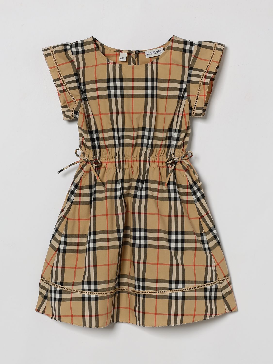 Burberry BURBERRY Cotton Dress with Vintage Check Motif　BURBERRY ヴィンテージチェックモチーフ コットンドレス