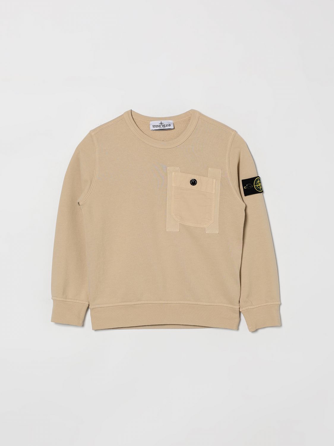 STONE ISLAND JUNIOR Cotton Crew Neck Sweatshirt　STONE ISLAND JUNIOR コットン クルーネック スウェットシャツ STONE