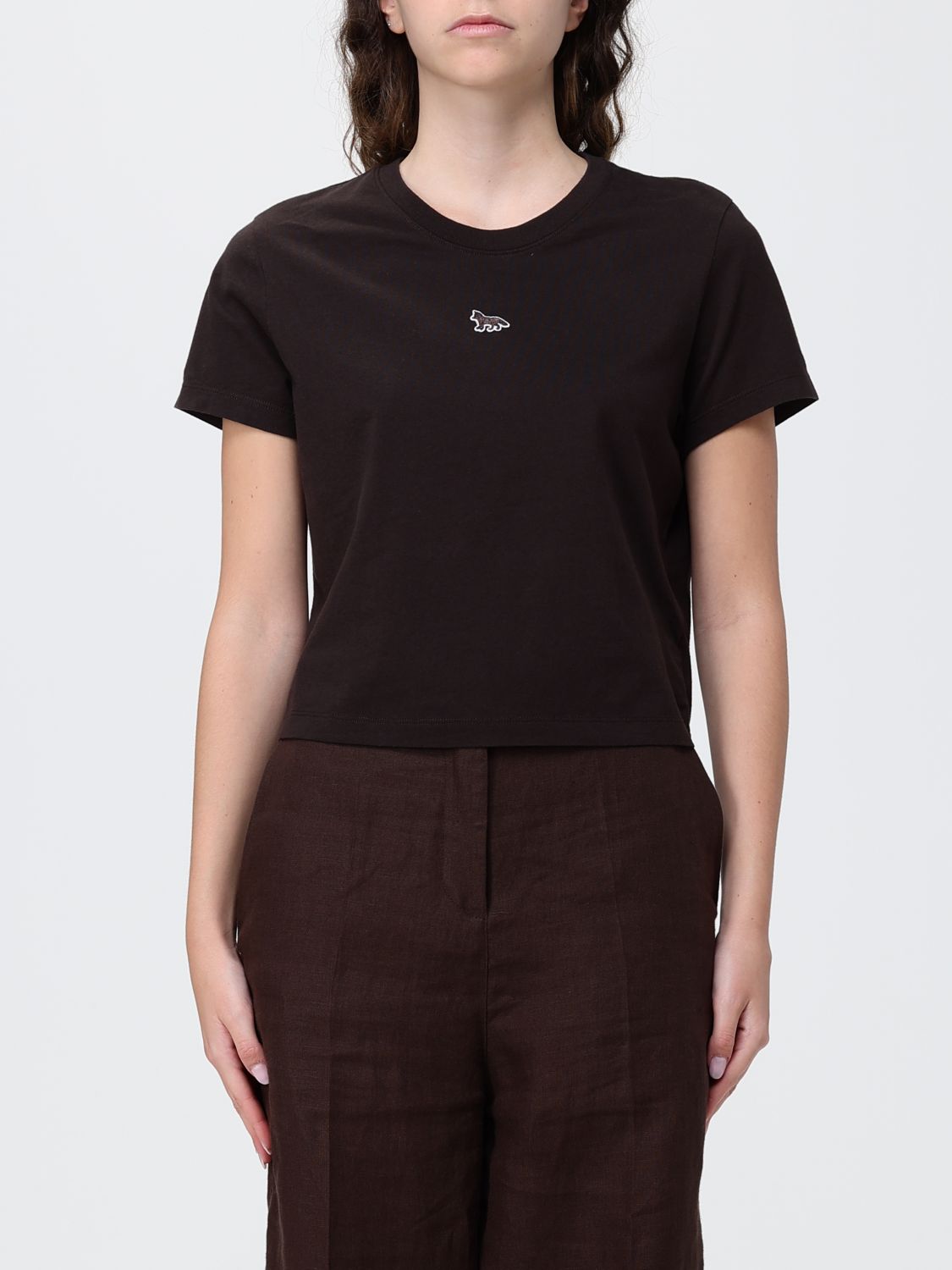 MAISON KITSUNÉ T-Shirt Woman color Brown