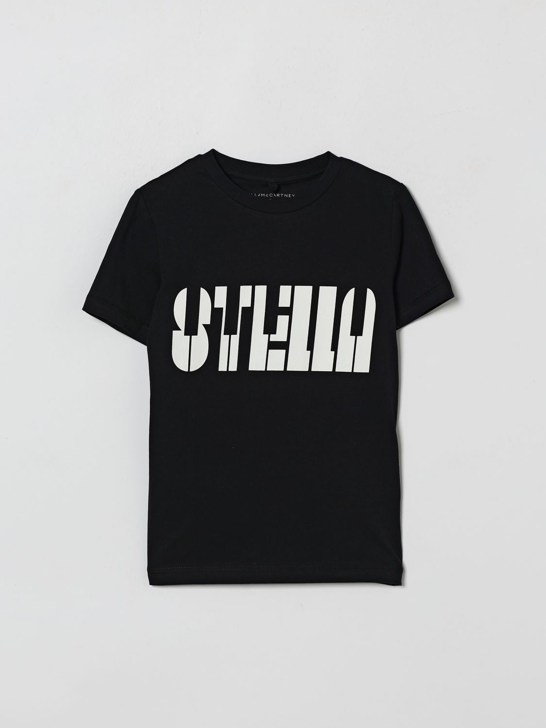 STELLA MCCARTNEY KIDS Baumwoll-T-Shirt mit Piano-Logo