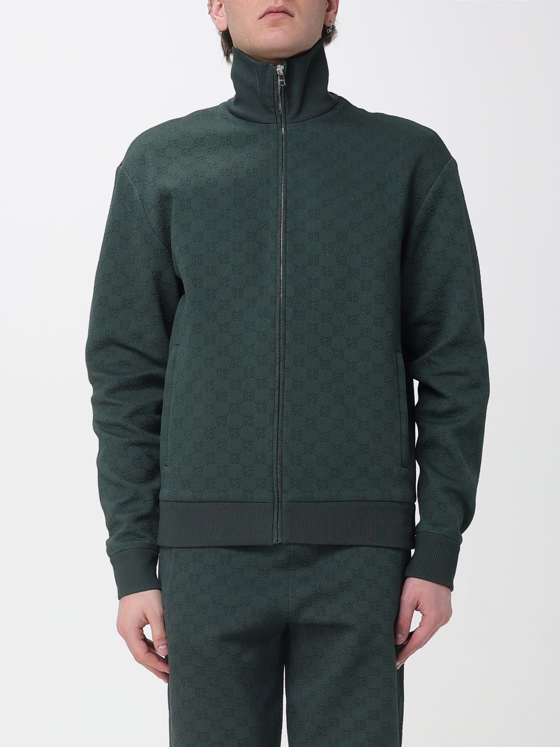 GUCCI Felpa con zip in jersey