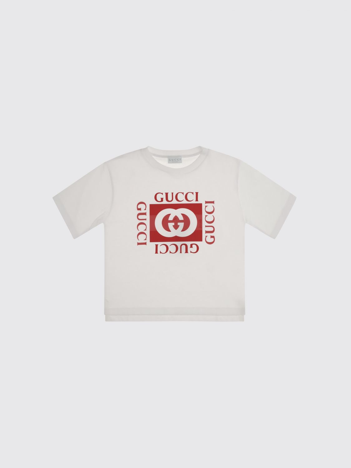 GUCCI GUCCI Cotton T-shirt with Logo Print　GUCCI ロゴプリント コットン Tシャツ