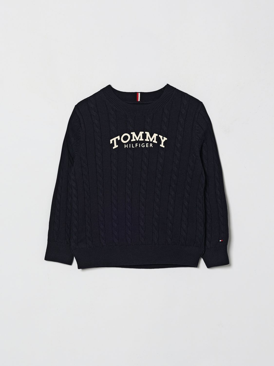 TOMMY HILFIGER Rundhals-Strickpullover mit Logo