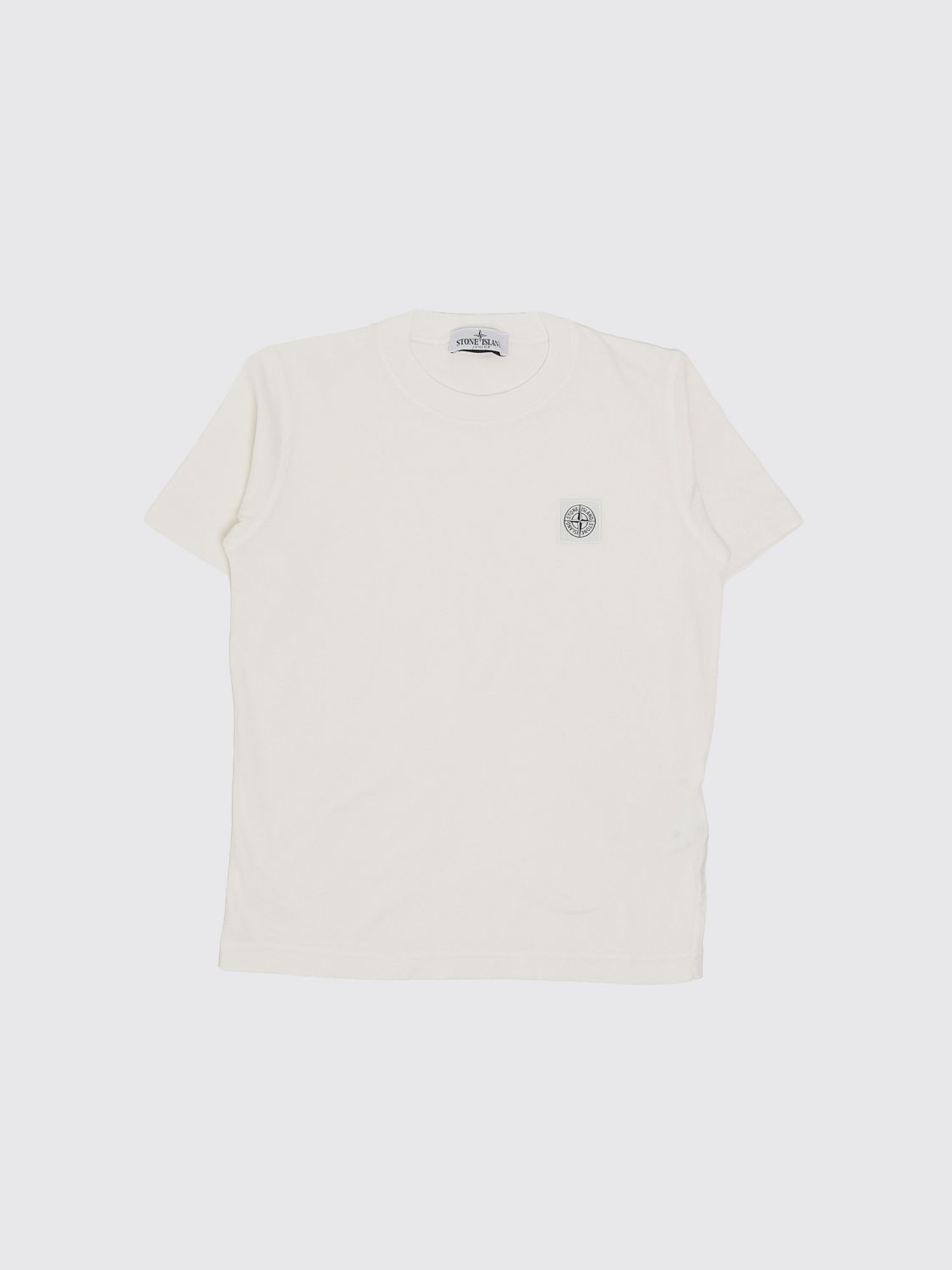 STONE ISLAND JUNIOR T-shirt in jersey di cotone organico