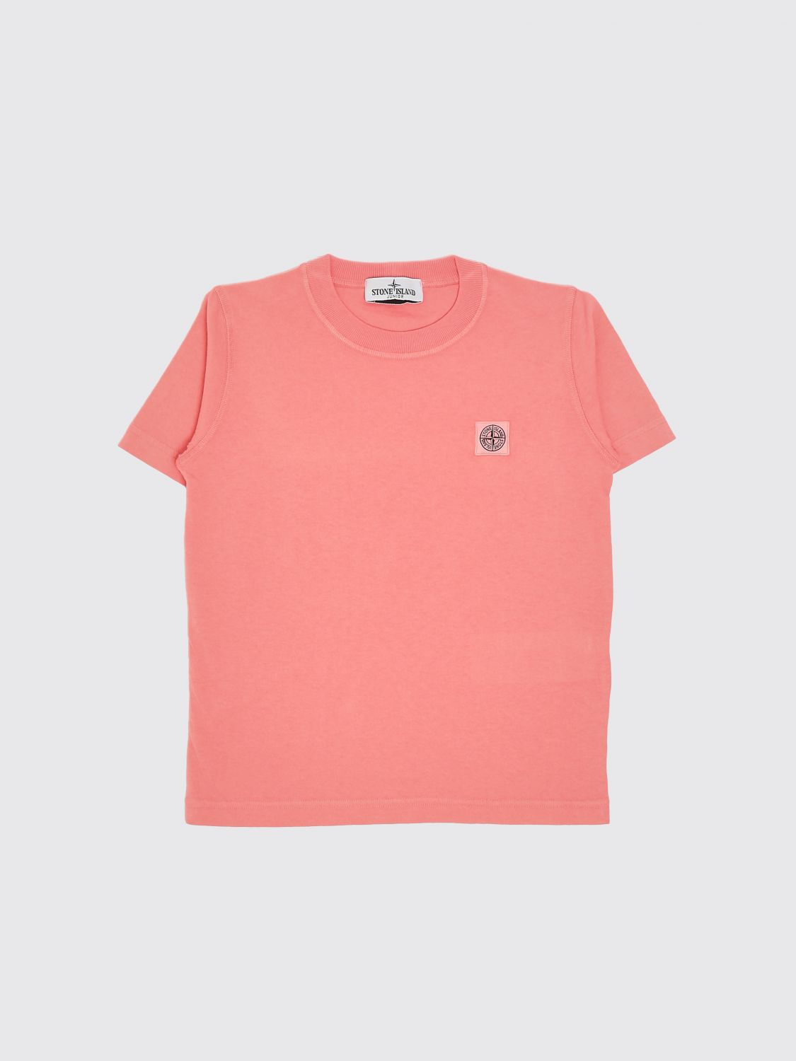 STONE ISLAND JUNIOR T-shirt in jersey di cotone organico