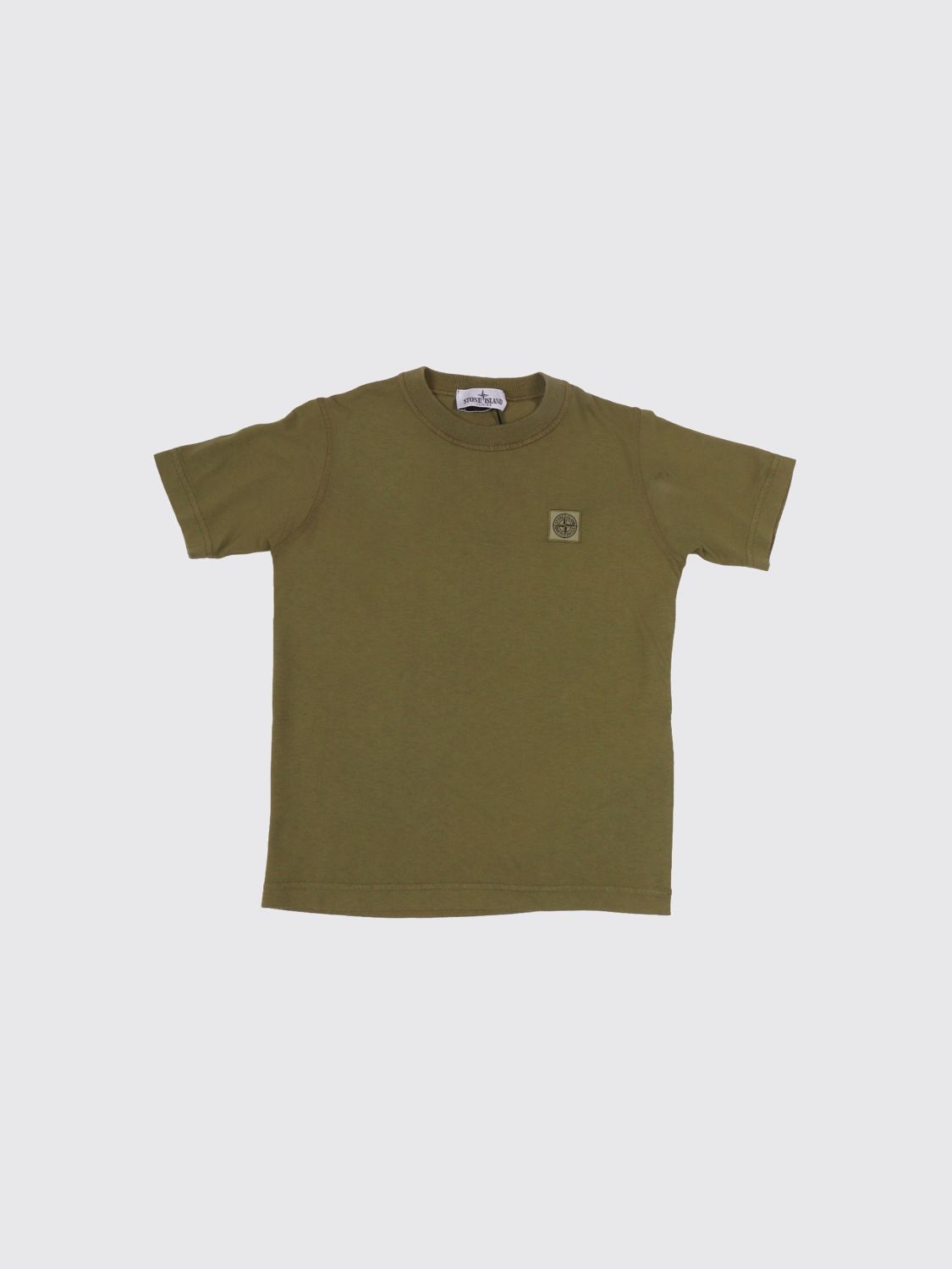 STONE ISLAND JUNIOR T-shirt in jersey di cotone organico