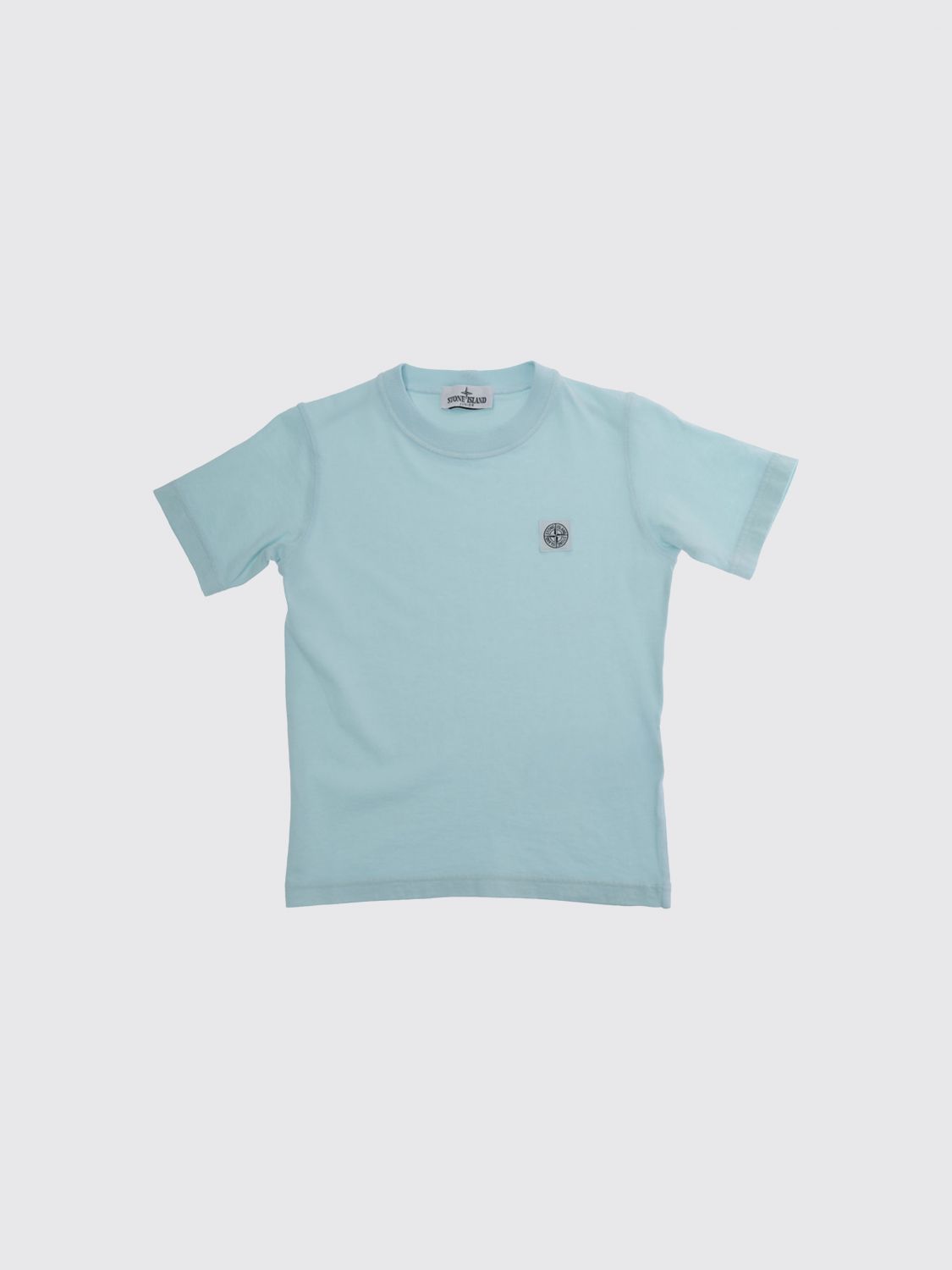 STONE ISLAND JUNIOR T-shirt in jersey di cotone organico