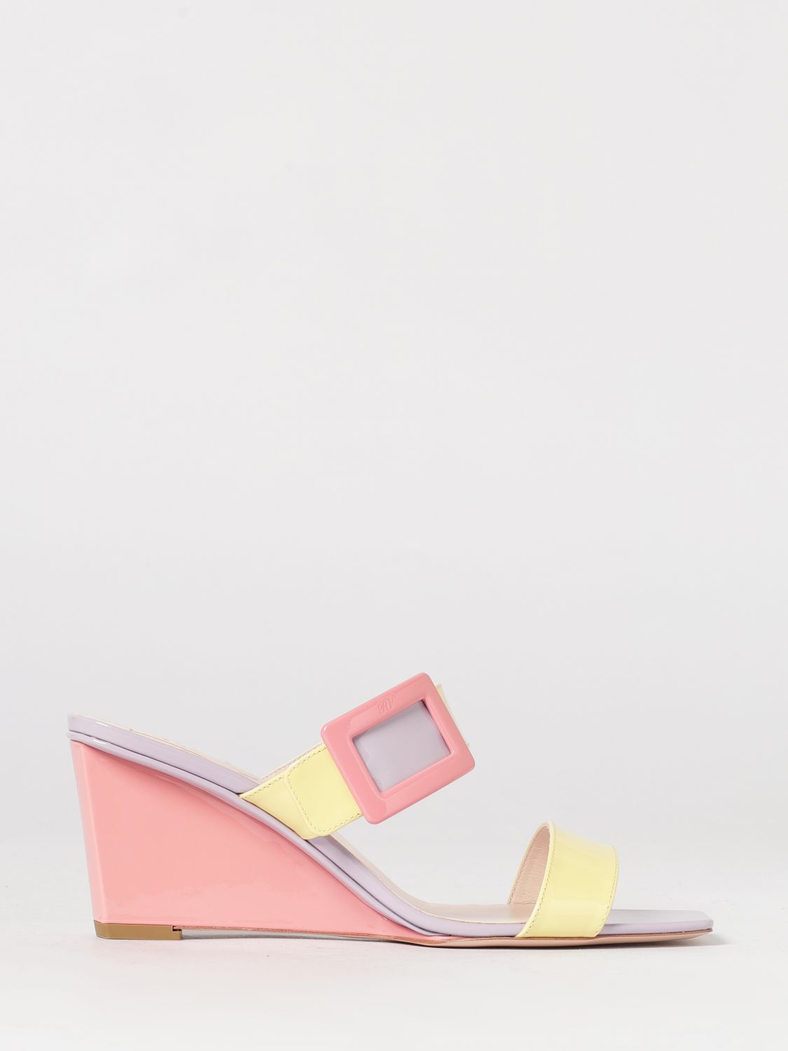 ROGER VIVIER Belle Vivier Patent Leather Mules
