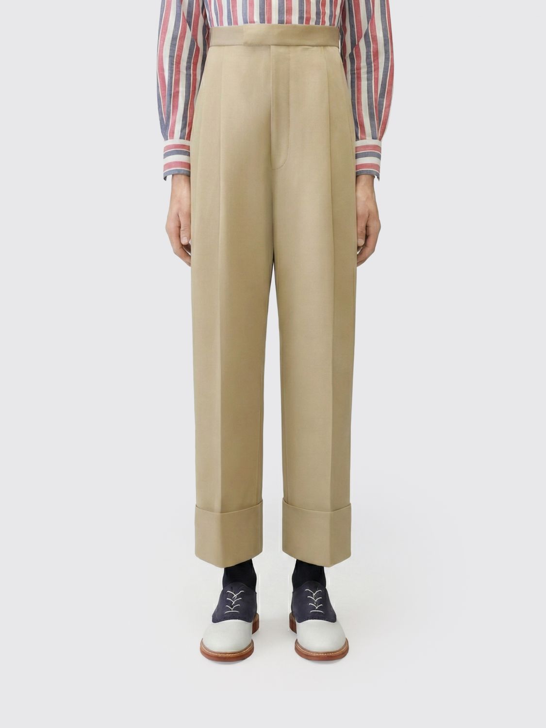 THOM BROWNE THOM BROWNE Cotton Gabardine Tailored Trousers