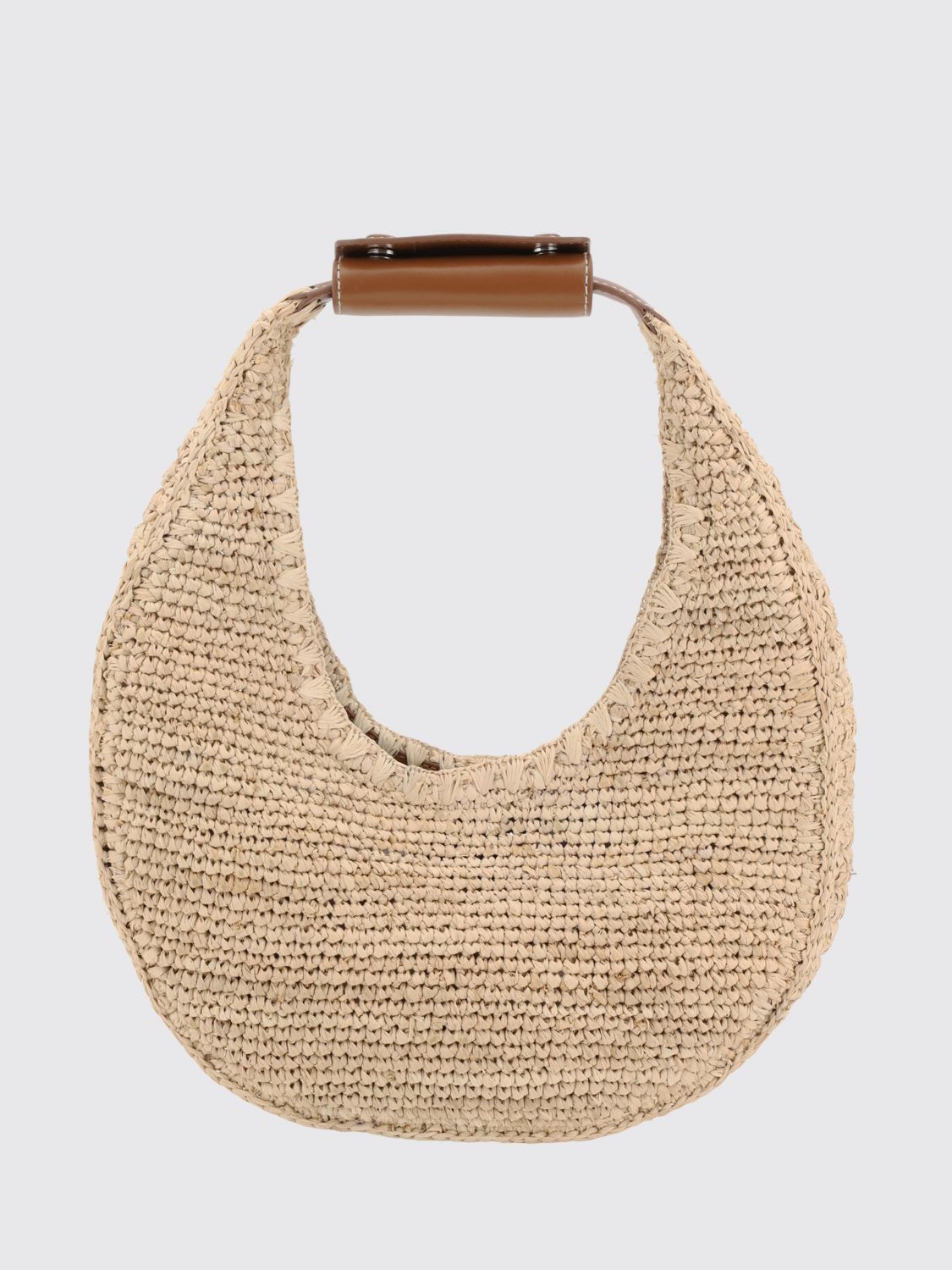 Borsa Moon Mini Staud in rafia