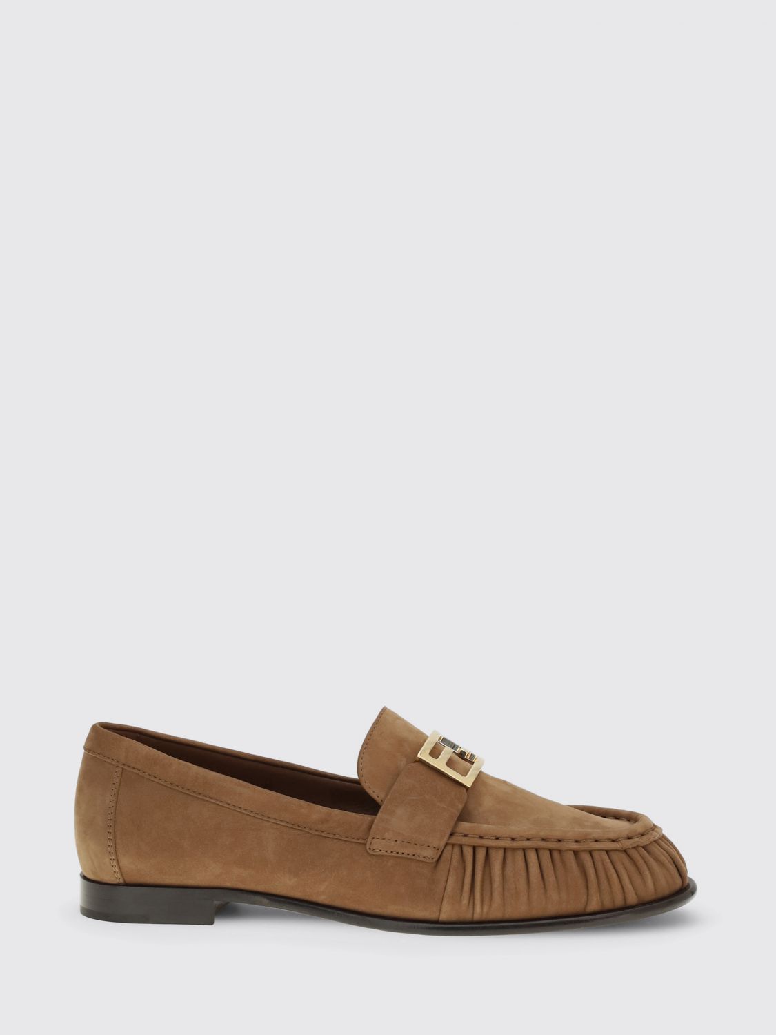 FENDI Mocassino FF Baguette in camoscio
