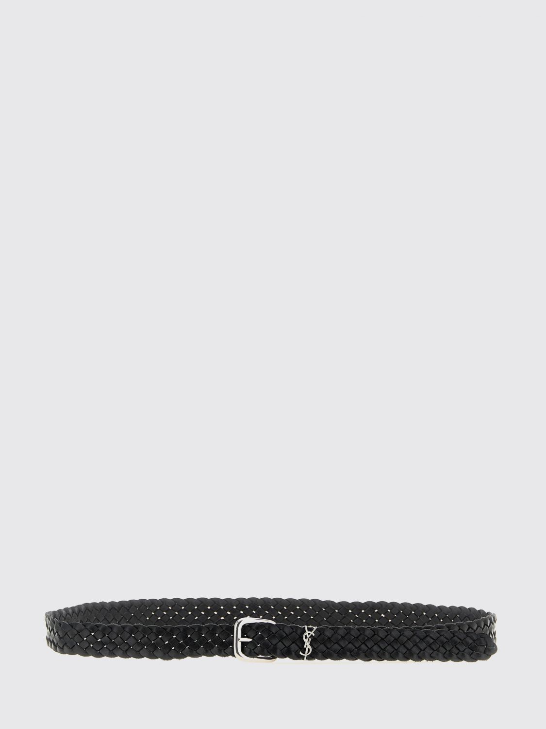 SAINT LAURENT Cintura in pelle di vitello intrecciata