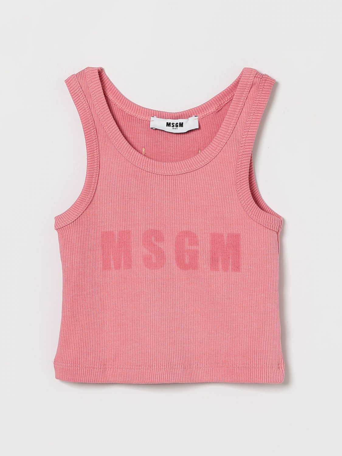 MSGM Kids Stretch Cotton Tank Top　MSGM キッズ ストレッチ コットン タンク トップ MSGM