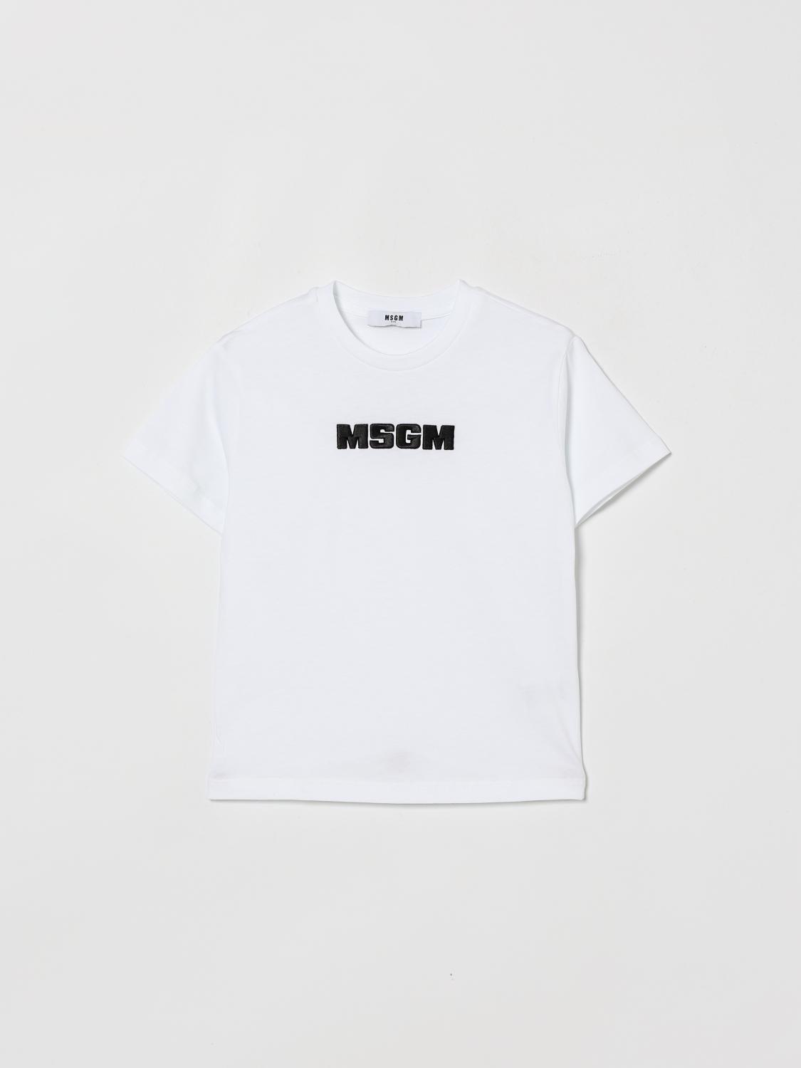MSGM Kids Baumwoll-T-Shirt mit Logo