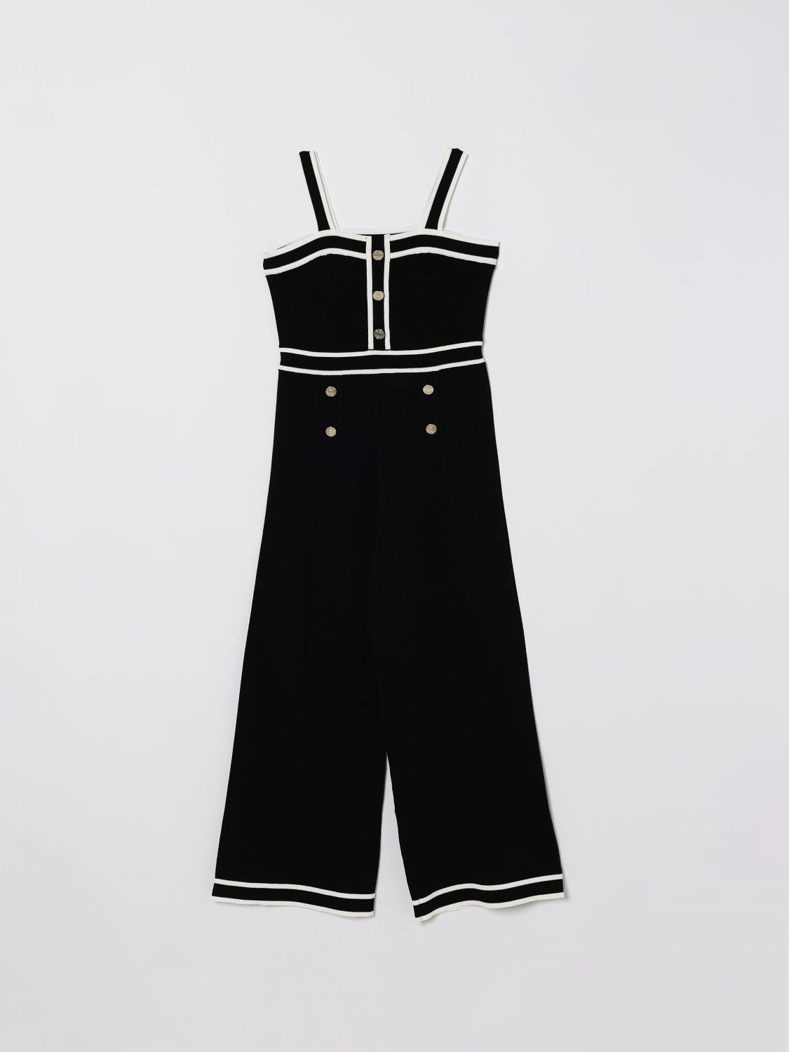 Twinset Langer Viskose-Strick-Jumpsuit